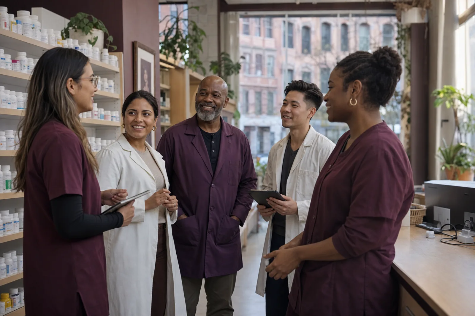 Healthcare team collaborating